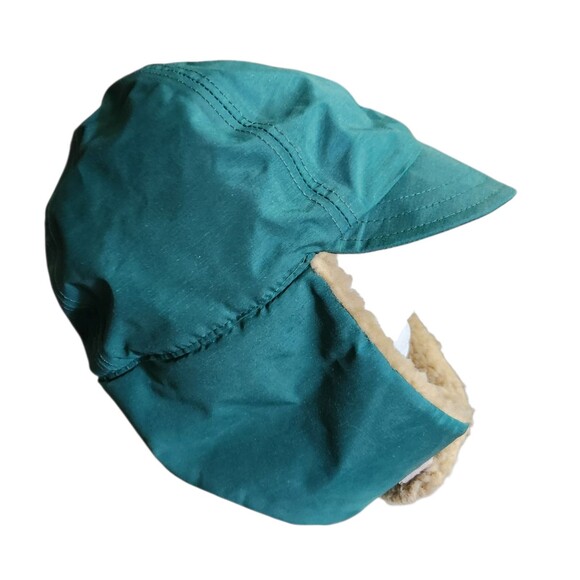 Vintage Columbia Trapper Hat Gore-Tex Cap Green Sherpa Lined Ear Flaps Size S/M - Picture 6 of 14